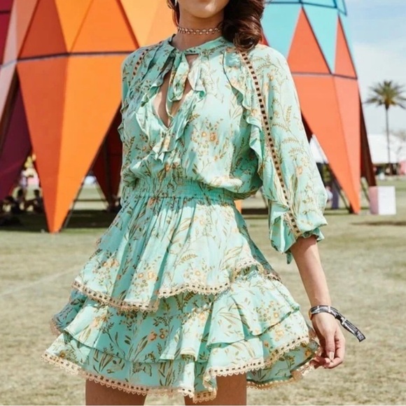 Spell & The Gypsy Maisie Playdress In Vintage Turquoise - Picture 1 of 9
